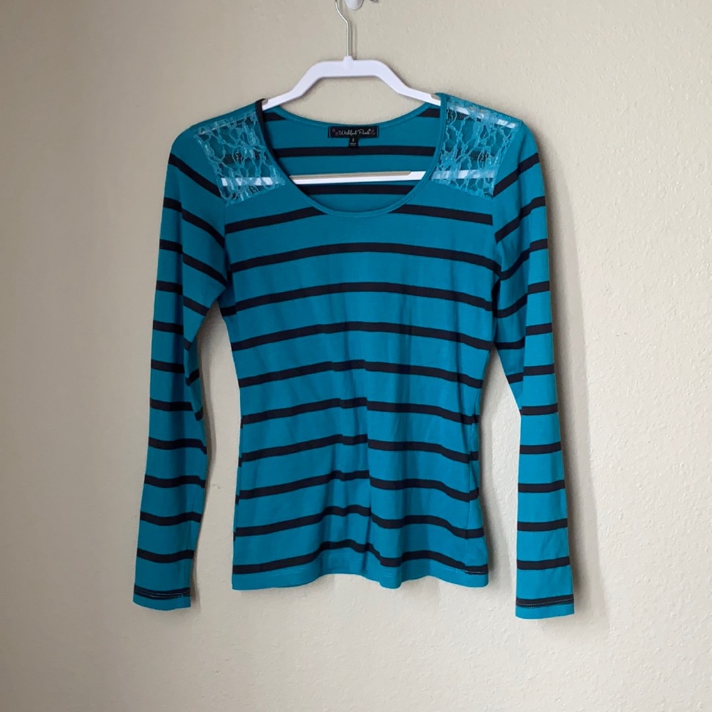 Blue striped blouse